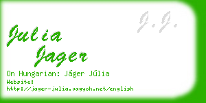julia jager business card