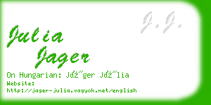 julia jager business card